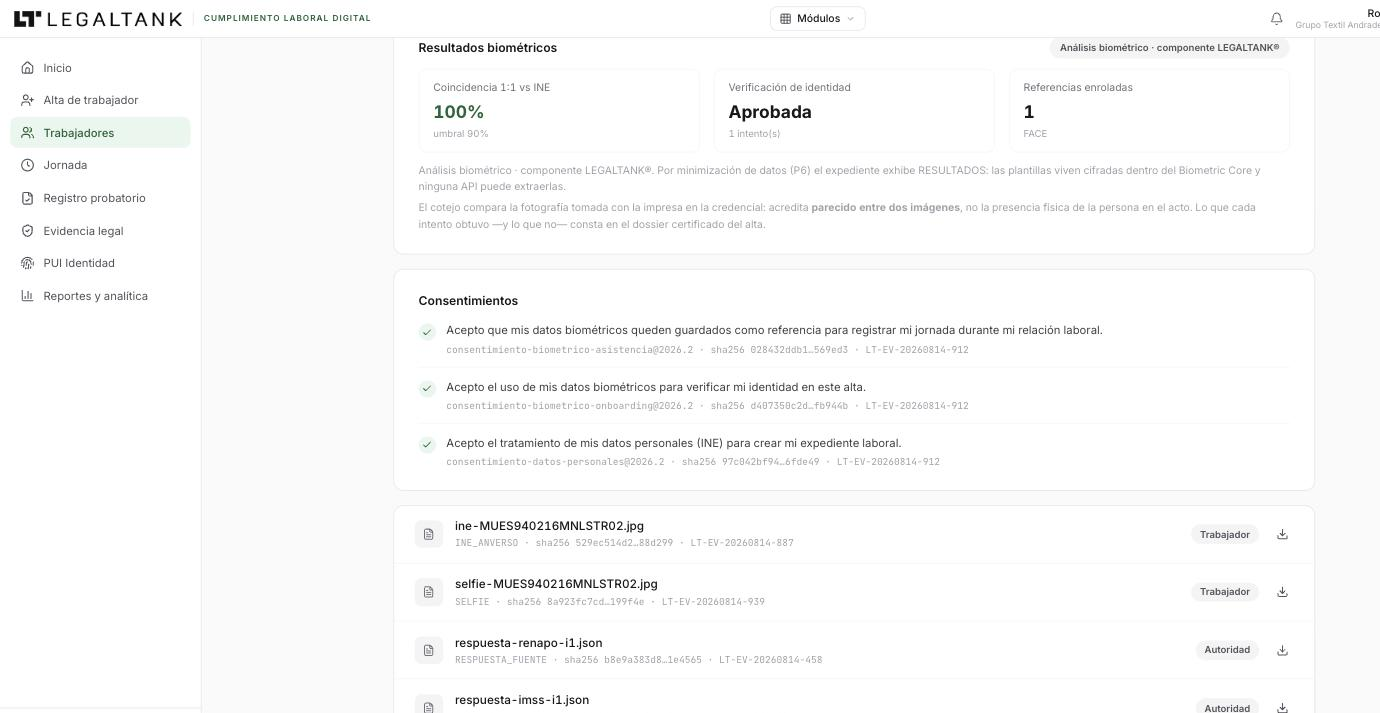 01 Integra · resultados biométricos y consentimientos del alta